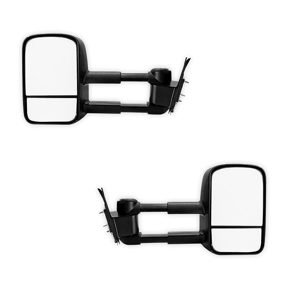 Toyota HiLux (2005 - 2015) Black Extendable Towing Side Mirrors