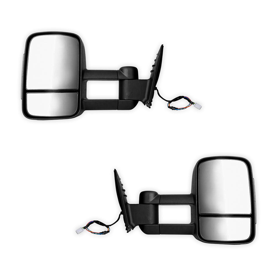 Toyota HiLux (2015 - 2019) Black Extendable Towing Side Mirrors