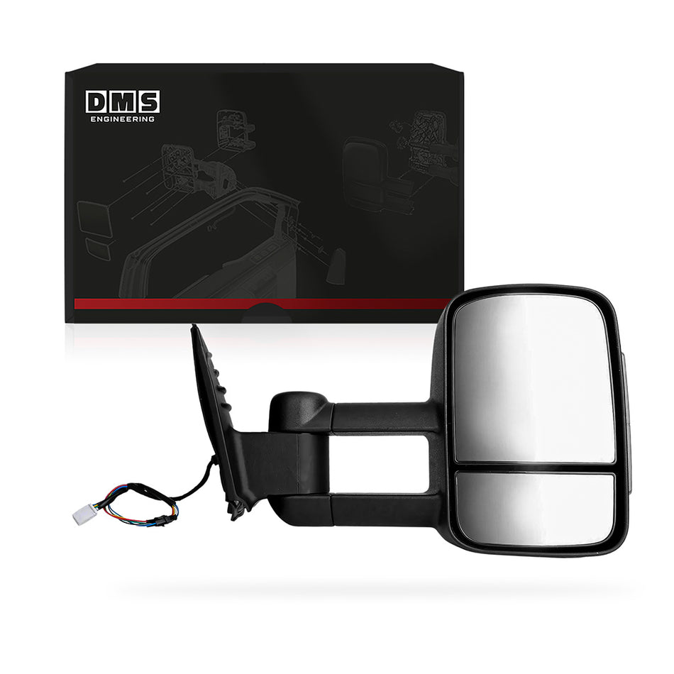 Toyota HiLux (2015 - 2019) Black Extendable Towing Side Mirrors