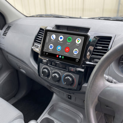 Toyota Hilux N70 (2005 - 2015) 9" 13.3" Wireless Android 16 Head Unit for Apple CarPlay / Android Auto Circular Knob AC Panel