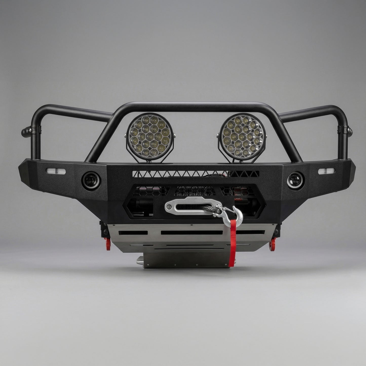 DMS Toyota HiLux N70 (2005 - 2011) Triple Hoop Steel Bull Bar + LED Lights ADR Compliant