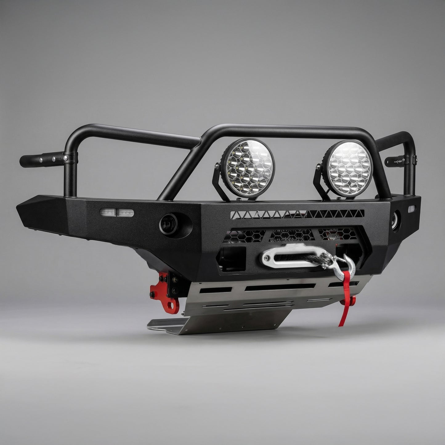DMS Toyota HiLux N70 (2005 - 2011) Triple Hoop Steel Bull Bar + LED Lights ADR Compliant