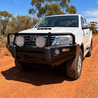 DMS Toyota HiLux N70 (2011 - 2015) Triple Hoop Steel Bull Bar + LED Lights ADR Compliant