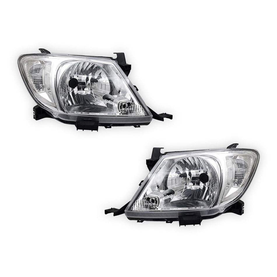 Toyota Hilux N70 (2005 - 2011) Clear / Amber Headlights LH + RH