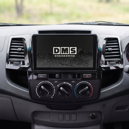 Toyota Hilux N70 (2005 - 2015) 9" 13.3" Wireless Android 16 Head Unit for Apple CarPlay / Android Auto Straight Knob AC Panel