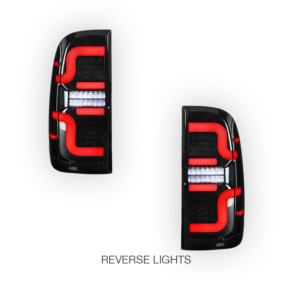 Toyota Hilux N70 (2005 - 2015) Sequential Smoked LED Tail Lights LH + RH