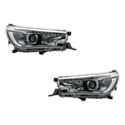 Toyota Hilux N80 (2017 - 2022) Sequential Projector OEM Style Headlights LH + RH