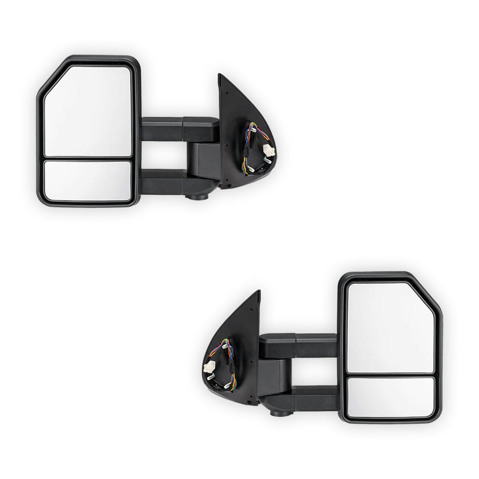 Toyota HiLux N80 (2015 - 2025) Black Extendable Towing Side Mirrors