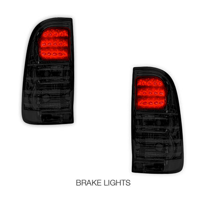 Toyota Hilux N70 / Vigo (2005 - 2014) Smoked Black LED Tail Lights LH + RH