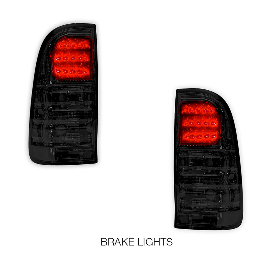 Toyota Hilux N70 / Vigo (2005 - 2014) Smoked Black LED Tail Lights LH + RH