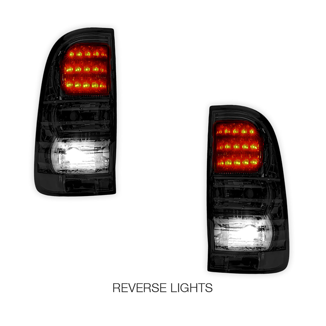 Toyota Hilux N70 / Vigo (2005 - 2014) Smoked Black LED Tail Lights LH + RH
