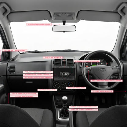 Hyundai Getz TB Series 1 / 2 / 3 (2002 - 2011) 9" 13.3" Wireless Android 16 Head Unit for Apple CarPlay / Android Auto