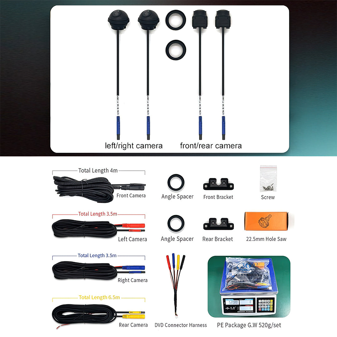 360° Surround View Camera System Fully Integrated with DMS Head Units