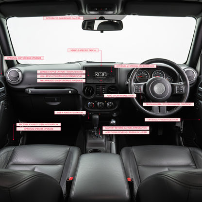 Jeep Wrangler JK RHD (2011 - 2014) 10.1" 13.3" Wireless Android 16 Head Unit for Apple CarPlay / Android Auto