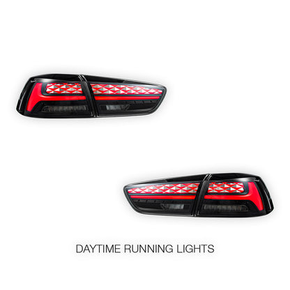 Mitsubishi Lancer Evo X / CJ / CF (2008 - 2017) Sequential Smoked LED Tail Lights LH + RH