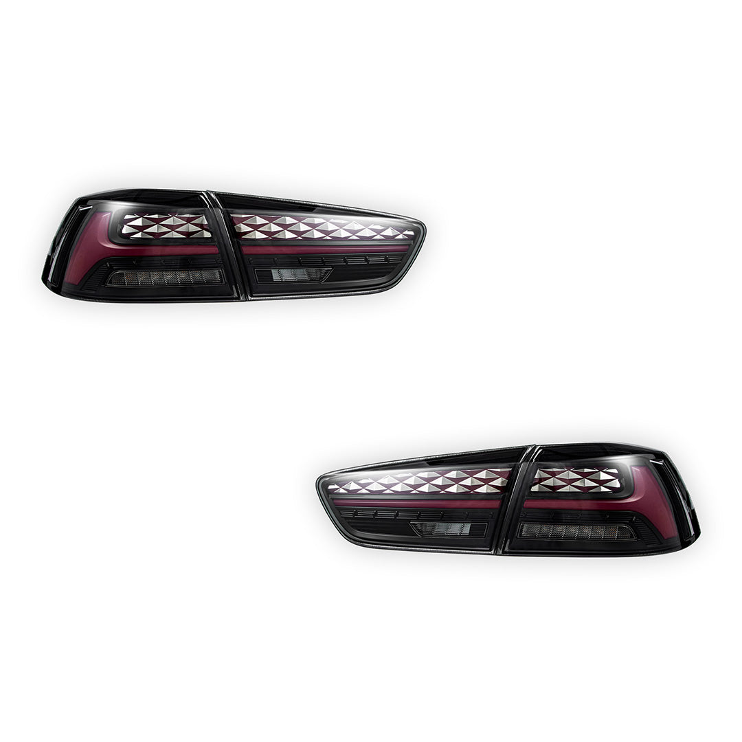 Mitsubishi Lancer Evo X / CJ / CF (2008 - 2017) Sequential Smoked LED Tail Lights LH + RH