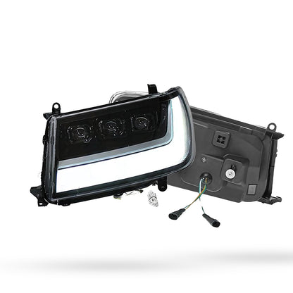 Toyota LandCruiser 100 Series (2005 - 2007) Sequential Full LED DRL Projector Headlights LH + RH