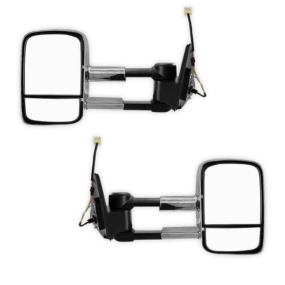 Toyota LandCruiser 100 Series (1998 - 2007) Chrome Extendable Towing Side Mirrors