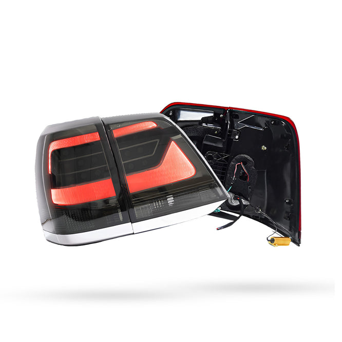 Toyota LandCruiser 200 Series (2008 - 2015) Smoked LED Tail Lights LH + RH