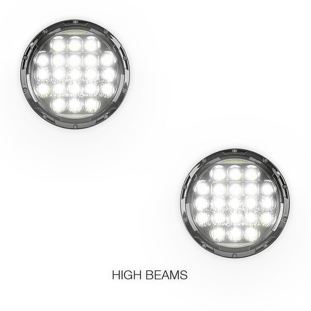 Jeep Wrangler TJ (1997 - 2006) 7" Round LED Headlights LH + RH