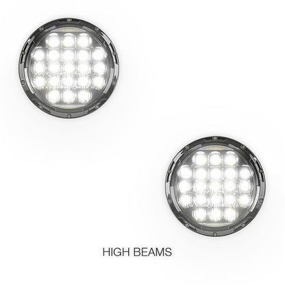 Jeep Wrangler TJ (1997 - 2006) 7" Round LED Headlights LH + RH