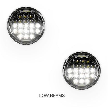 Jeep Wrangler JK 2-Door (2007 - 2018) 7" Round LED Headlights LH + RH