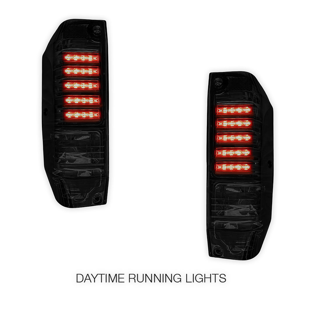 Toyota LandCruiser 70 / 76 Series (1984 - 2007) Smoked LED Tail Lights LH + RH