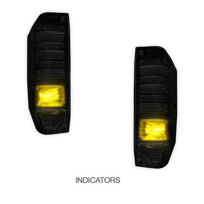 Toyota LandCruiser 70 / 76 Series (1984 - 2007) Smoked LED Tail Lights LH + RH