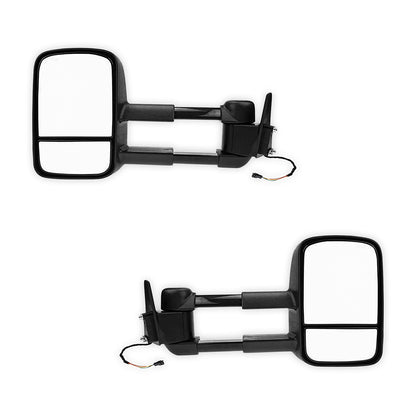 Toyota LandCruiser 80 Series (1990 - 1998) Black Extendable Towing Side Mirrors