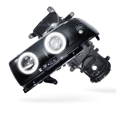 Toyota LandCruiser 80 Series (1990 - 1997) Halo Angel Eyes Projector Headlights LH + RH
