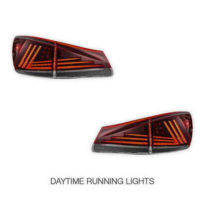 Lexus IS250 GSE20 (2006 - 2012) Sequential Red Full LED Tail Lights LH + RH