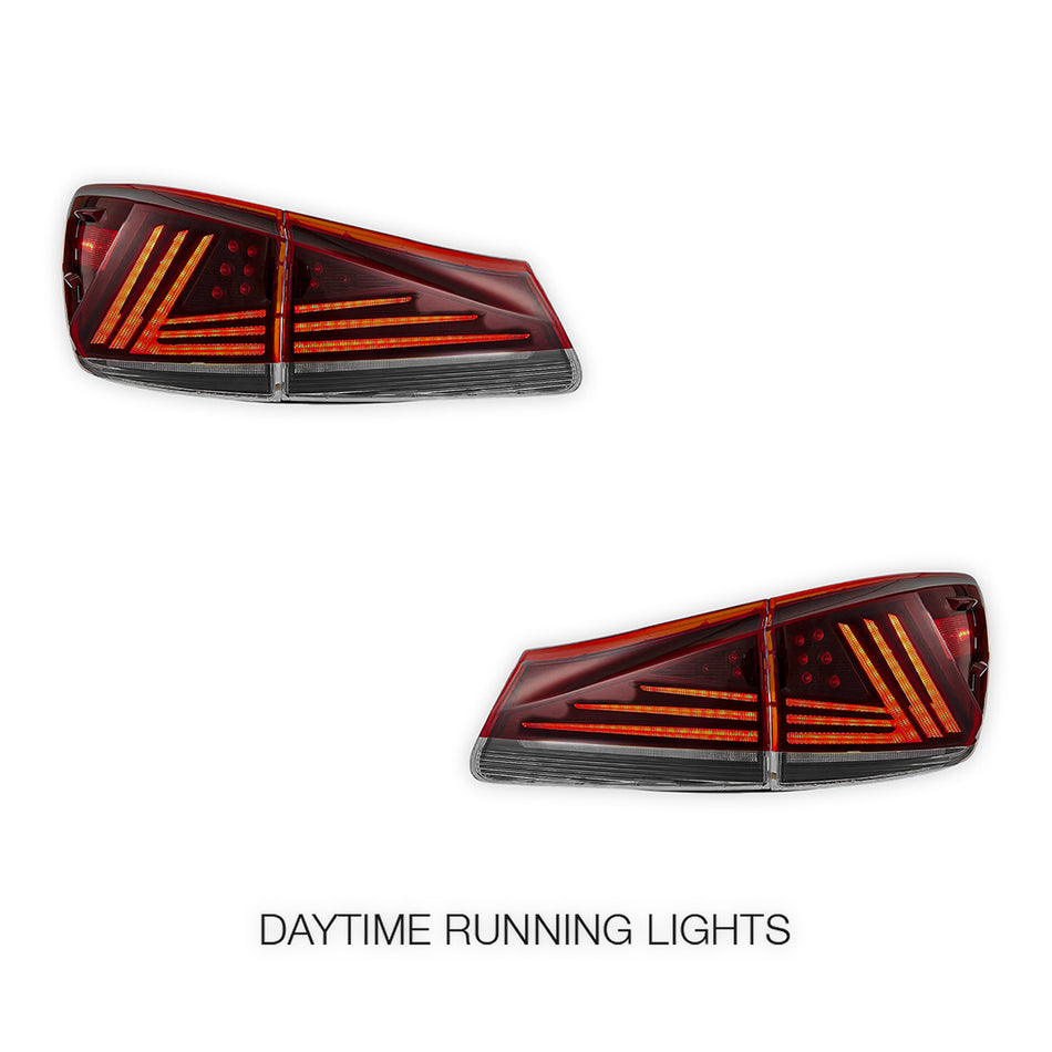 Lexus IS350 GSE21 (2006 - 2012) Sequential Red Full LED Tail Lights LH + RH