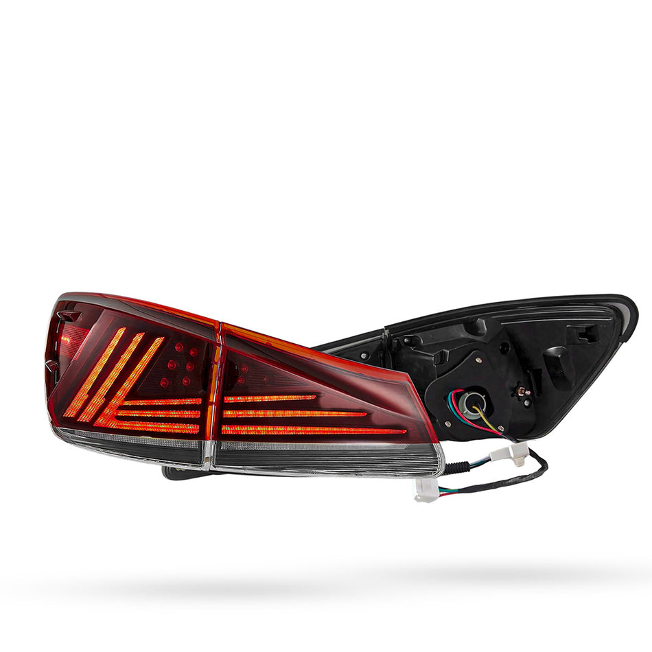 Lexus IS-F USE20 (2008 - 2012) Sequential Red Full LED Tail Lights LH + RH