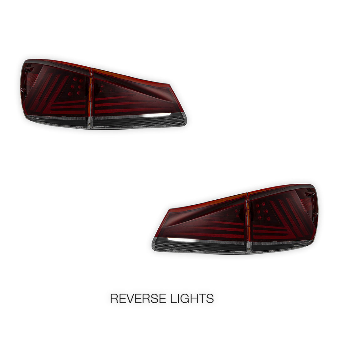 Lexus IS350 GSE21 (2006 - 2012) Sequential Red Full LED Tail Lights LH + RH