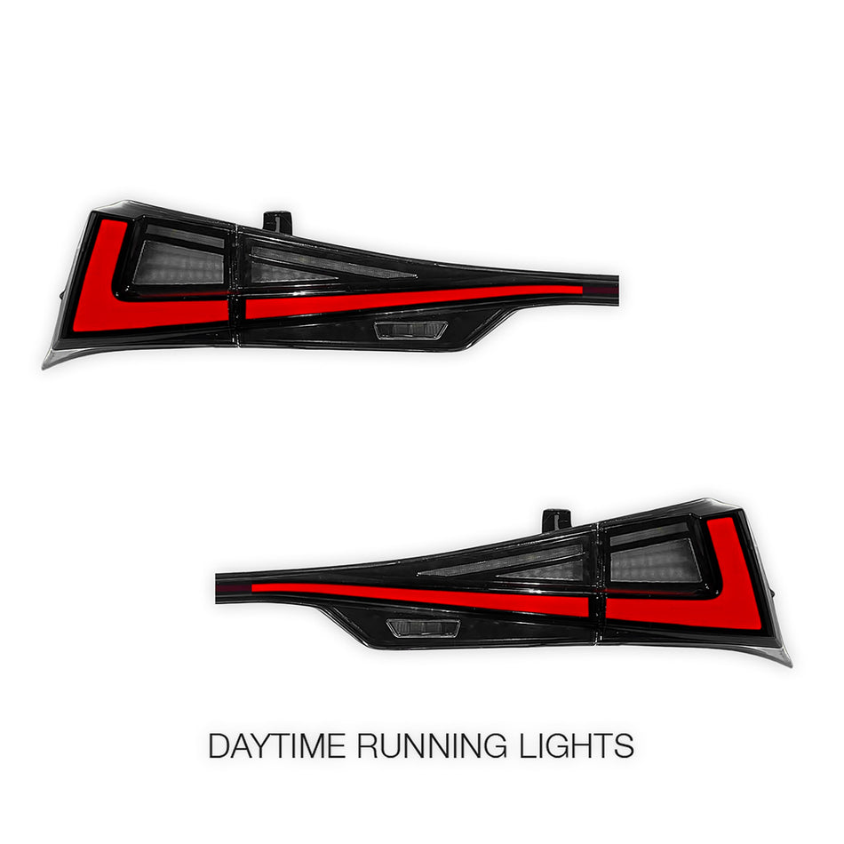 Lexus IS300h AVE30 (2014 - 2020) Sequential Smoked Full LED Tail Lights LH + RH