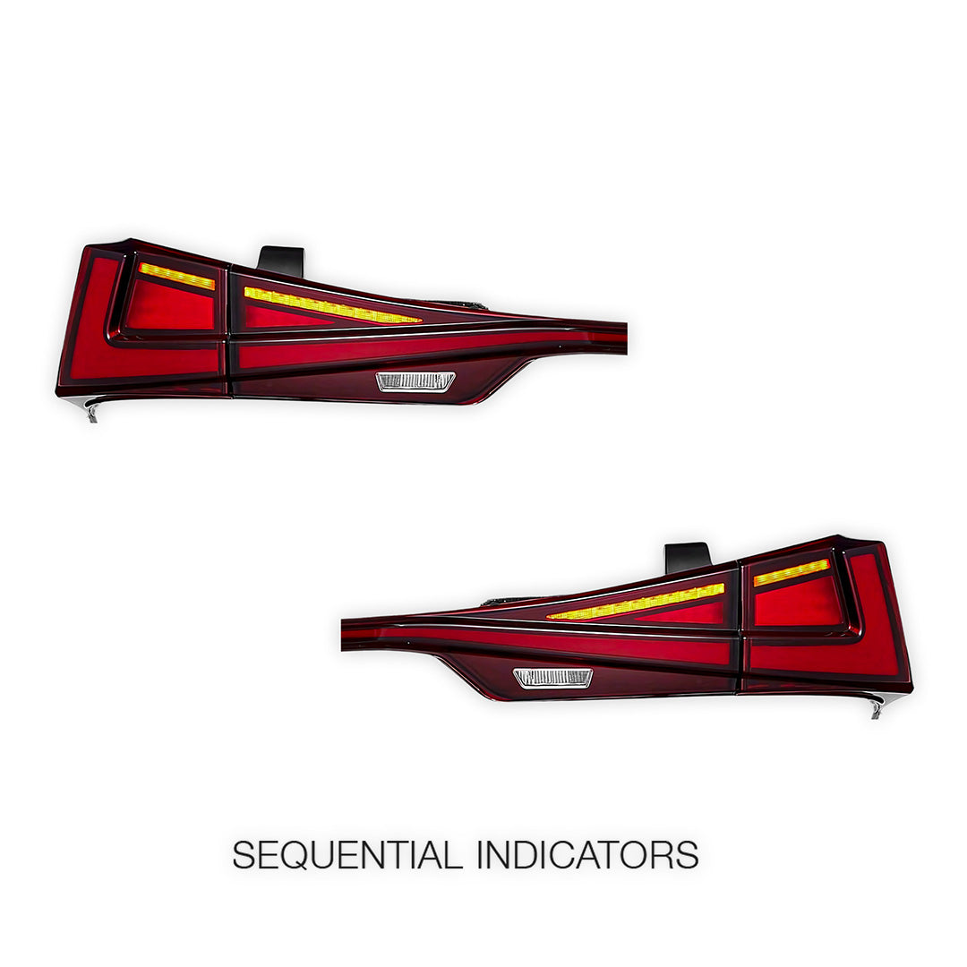 Lexus IS300h AVE30 (2014 - 2020) Sequential Red Full LED Tail Lights LH + RH