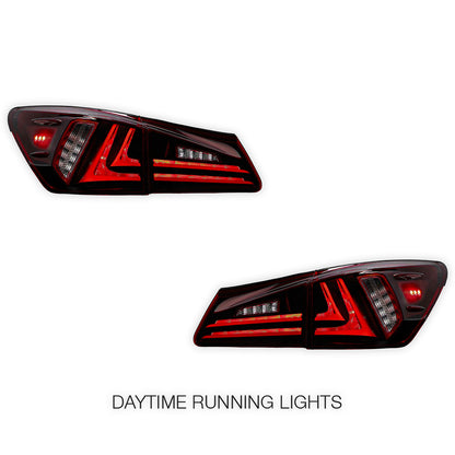 Lexus IS250 GSE20 / GSE30 (2006 - 2013) Sequential Red Full LED Tail Lights LH + RH