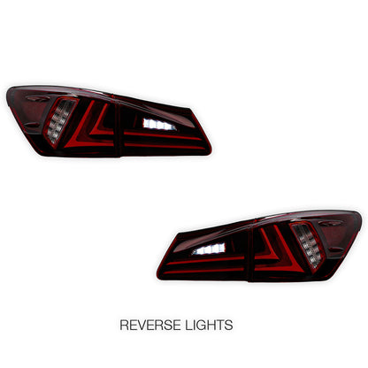 Lexus IS250 GSE20 / GSE30 (2006 - 2013) Sequential Red Full LED Tail Lights LH + RH