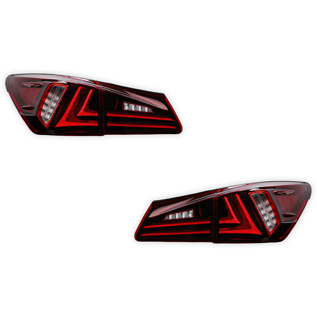 Lexus IS250 GSE20 / GSE30 (2006 - 2013) Sequential Red Full LED Tail Lights LH + RH