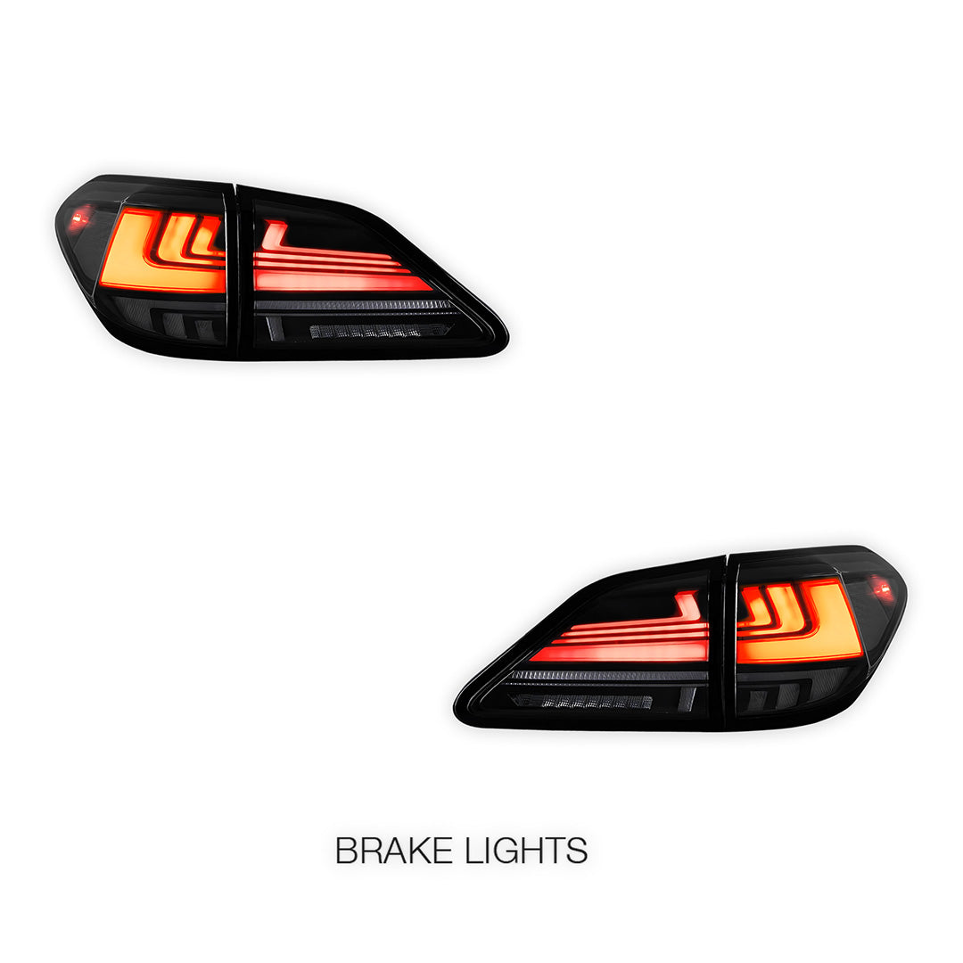 Lexus RX350 GGL15 (2012 - 2014) Sequential Black Smoked LED Tail Lights LH + RH