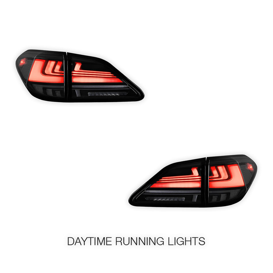 Lexus RX400h MHU38 (2008) Sequential Black Smoked LED Tail Lights LH + RH