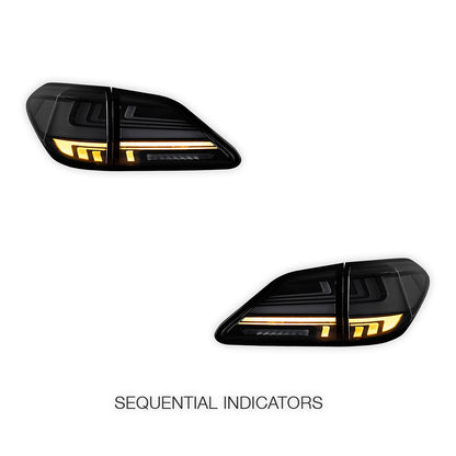 Lexus RX350 GGL15 (2012 - 2014) Sequential Black Smoked LED Tail Lights LH + RH