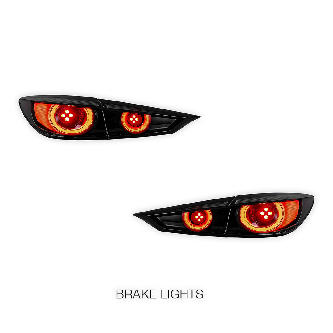 Mazda 3 Axela BM / BN (2014 - 2018) Sequential Smoked LED Tail Lights LH + RH