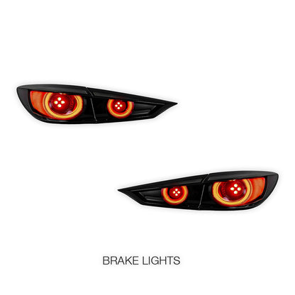 Mazda 3 Axela BM / BN (2014 - 2018) Sequential Smoked LED Tail Lights LH + RH