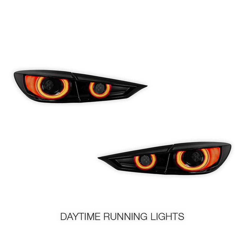 Mazda 3 Axela BM / BN (2014 - 2018) Sequential Smoked LED Tail Lights LH + RH