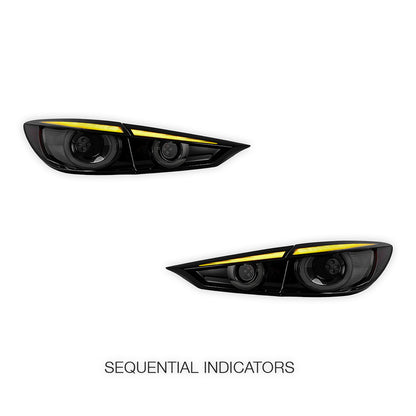 Mazda 3 Axela BM / BN (2014 - 2018) Sequential Smoked LED Tail Lights LH + RH
