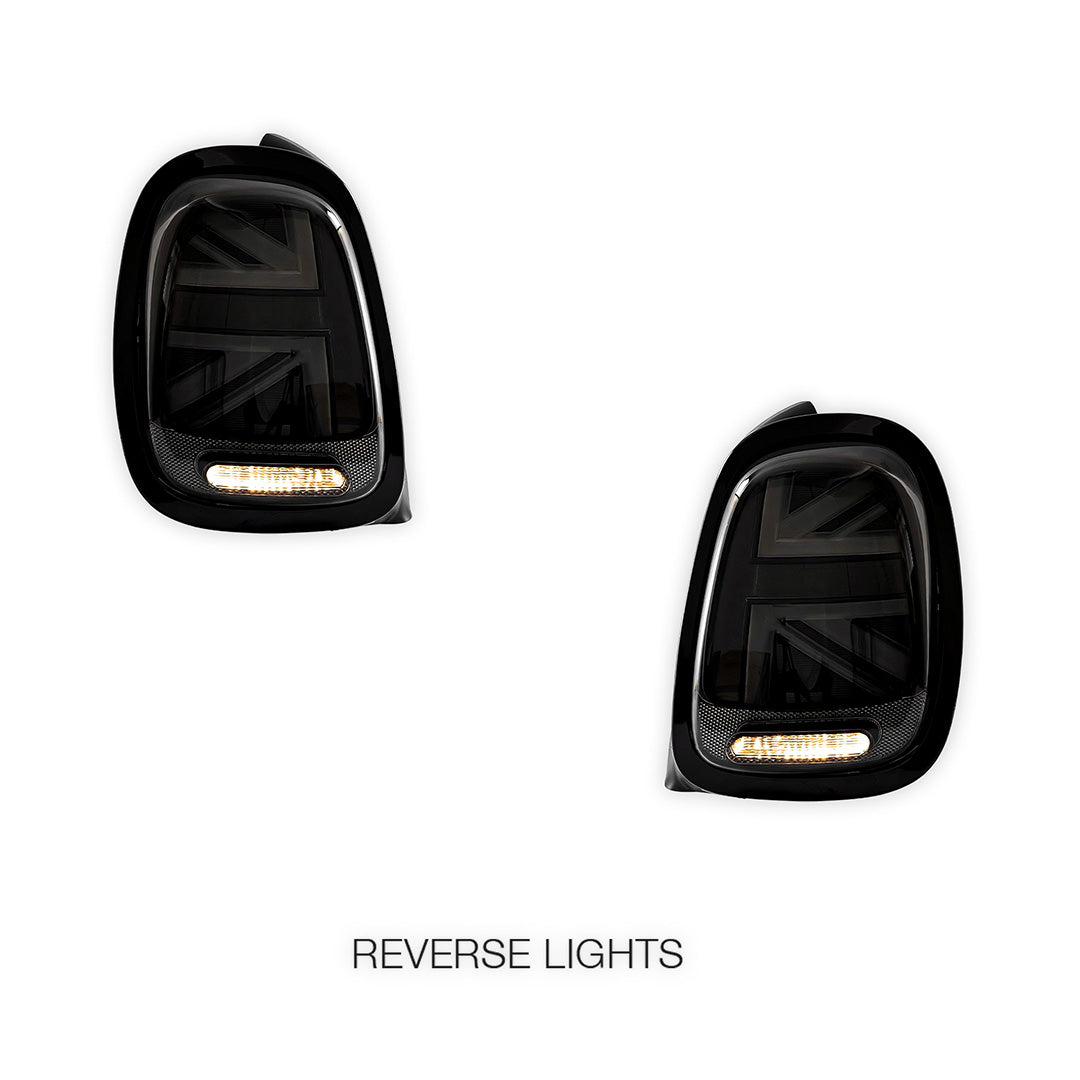 Mini Cooper F55 / F56 / F57 (2014 - 2018) Sequential Smoked Black LED Tail Lights LH + RH