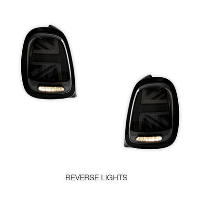 Mini Cooper F55 / F56 / F57 (2014 - 2018) Sequential Smoked Black LED Tail Lights LH + RH