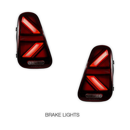 Mini Cooper R50 / R52 / R53 (2001 - 2006) Sequential Red Clear Full LED Tail Lights LH + RH