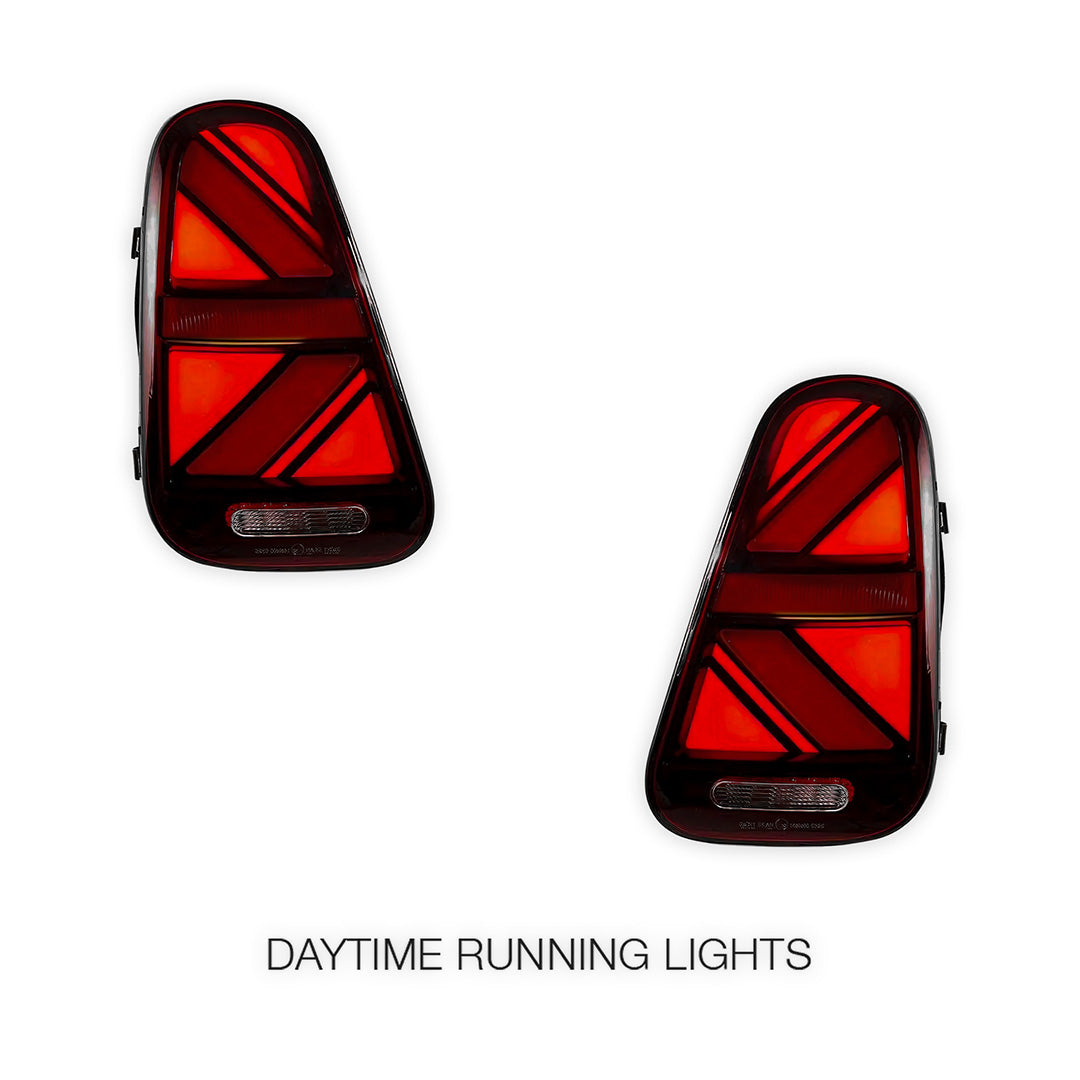 Mini Cooper R50 / R52 / R53 (2001 - 2006) Sequential Red Clear Full LED Tail Lights LH + RH